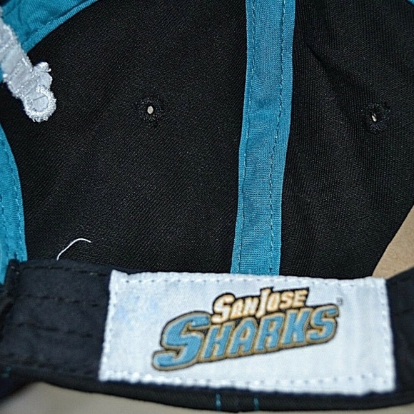 San Jose Sharks Black Baseball Cap Adjustable Back - Picture 5 of 5